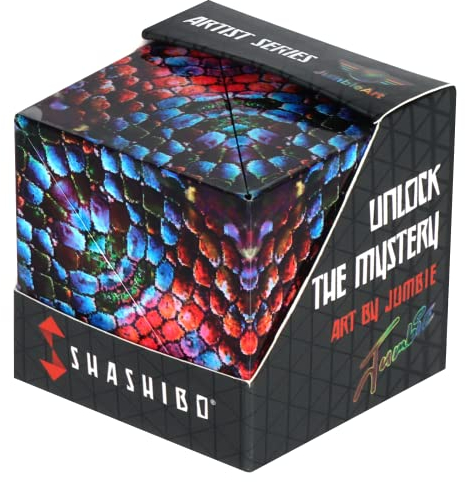 SHASHIBO Formwechsel-Box – Preisgekrönter, patentierter Zappelwürfel mit 36 Seltenerdmagneten – lässt Sich in über 70 Formen verwandeln (Artist Series - The Chameleon)
