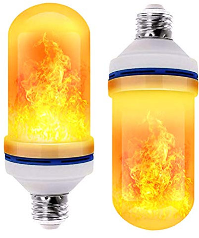 TYTOGE LED Flame Light Bulbs,Flickering Fire Light Bulbs with Upside Down Effect,Flame Bulbs for Festival Hotel Bar Party Decoration (C)