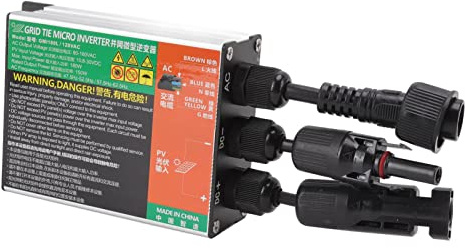 Diydeg Micro onduleur MPPT 180 W pour panneau solaire 12 V, système d'utilisation domestique, micro inverseur solaire CC vers CA (GMI-180L-AC110V)