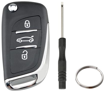 Télécommande à 3 boutons - Compatible avec Peugeot 207 308 407 607 807 et Citroën C2 C3 C4 C5 C6 C8 DS3 DS4 (3 boutons VA2 CE0536)