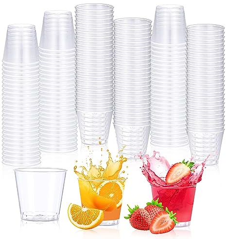 RYAN 200 Pièces Verrine Plastique 30ml Transparent Verrines Plastique Apéritif Gobelets de Service Réutilisables pour Fêtes Mariages Pique Niques Anniversaire Camping