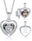 MomentWish Custom Locket Necklace with Photo, Personalized Gift for Her, 1 Carat Moissanite Necklace for Women, S925 Sterling Silver Rose Necklace