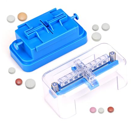 Bekasa Tablettenteiler für 1/2, 1/4 Tablettenschneiden, Tablettenschneider für Kleine und Große Tabletten, für Tabletten-Vitamin-Medizin