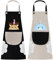 QINERSAW 2er Set Damenschürzen Wasserdicht Küchenschürze Damen Kochschürze Schürze Damen Backschürze für Küche Restaurant Café Frauen