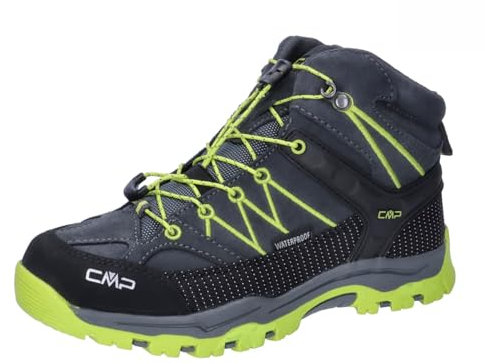 CMP Kids Rigel Mid Trekking Shoes Wp, Zapatos de Trekking Unisex niños, Titanio Acido, 37 EU