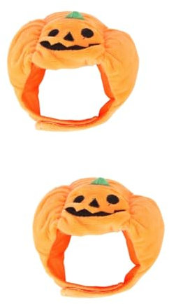 Warmhm Partyhut 2 Stk Halloween-Haustierhut Halloween-Hut für Hund Katze Halloween-Hut Welpen-Outfits Rollenspielkostüm Hüte kleidung Katze-Kürbis-Hut Hund Kürbis Kürbishut Haustier Hut