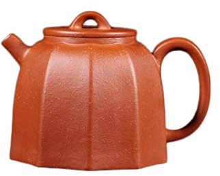 - Tetera Taza de té Huevas Zhuni Hand-Jin Ling Tetera a rayas Tetera oriental morada Olla de arena Color: Semilla de pescado