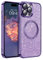 GaoBao iPhone 14 Pro Max Case, Slim Fit Sparkle Luxury Shockproof Anti-Slip Women Girl Bling Phone Cover for iPhone 14, Glitter/Purple