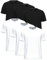 SoftSpun Men's XL White/Black Pack of 6 Preshrunk Standard Fit Short Sleeve Cotton T-Shirts with UV Protection