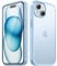 TIIXXA Matte Case for iPhone 15 6.1-Inch, Shockproof Drop Protection, Frosted Translucent Back Phone Cover, Anti-Fingerprint (Sky Blue)