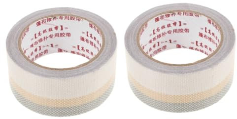 Gatuida 2 Rollen Planenreparaturband schwere Naht Reparaturband Filmreparaturband Zeltband Zeltreparaturband Abdeckband für Lkw Gewächshausband Reparaturband für Markisen Sport Weiß