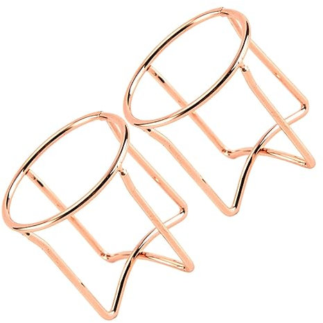 Baluue Make Up Schwammhalter Roségoldener 2 Stück in Kreuzform aus Kohlenstoffstahl Beauty Werkzeugständer zum Trocknen und Einfachen Entnehmen für Mädchen und Frauen