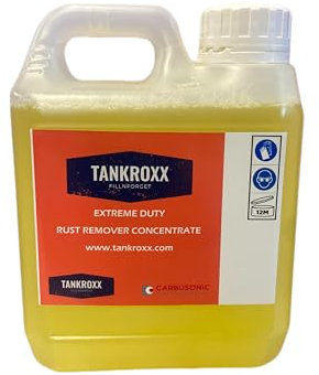 Carbusonic Tankroxx Extreme Duty Fuel Tank Sealer Kit, Petrol Tank Liner, Rust Remover, Epoxy Coating (Rust treatment 1 litre)