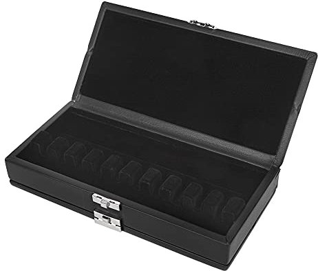 2-lagige Fagott-Aufbewahrungsbox aus Holz, Sicheres Schwarzes Gehäuse mit Belüftungslöchern, Weicher Flanellschlitz für 20 Rohre