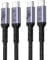 SUMPK USB C a USB C Cable 80Gbps 1m 2 paquetes, 240W USB 4 cable, Gen 4 cable de datos, 16K HDR Videomonitor Compatible con Thunderbolt 5, iPhone 16 Pro Max, iPhone 15/15Plus, MacBook, iPad, eGPU