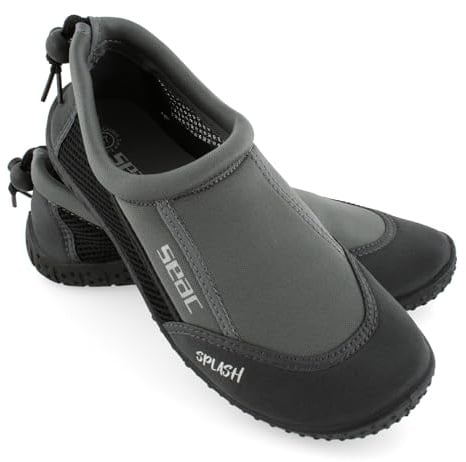 SEAC Splash, Chaussures de Rocher pour Adultes et Enfants, Chaussures à séchage Rapide pour la mer, la Plage et la Piscine, Gris/Noir, 41