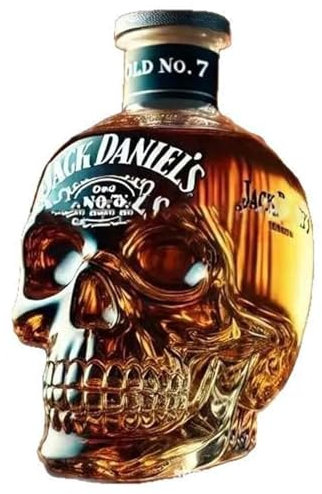 JXCCA Dégantre à Whisky Personnalisé, Carafe Whisky, Forme de Crâne, Adapté Au Bar à Domicile, Affichage de Bureau, Adapté comme des Cadeaux de Vacances ou Commerciaux, Capacité 101-200 ML