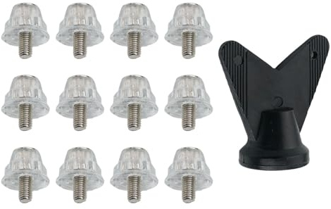 Fußballschuh-Ersatz-Spikes, 12 Stück Fußballschuh-Nieten mit Schraubenschlüssel, stark und zuverlässig (13 mm + 15 mm)