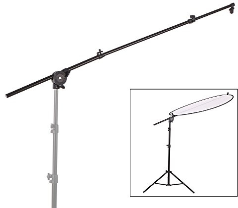 Aumotop Photo Studio Extendable Reflector Holder Lightweight Arm Support for Professional Photography with Flexible Grip Head Clamp, Aluminum Alloy for Reflectors and Diffusers