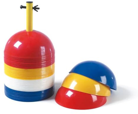 Precision Sports Marker(Pack of 40) - Yellow/Red/White/Blue, 20 Cm