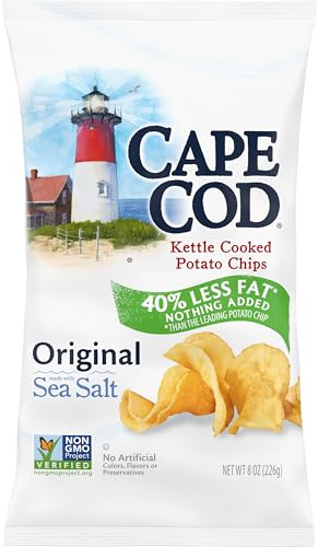 Cape Cod Kettle Cooked Potato Chips 40% Less Fat - Original 8oz