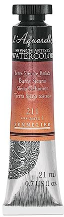 Sennelier Aquarelle 21ml Tube S1 - Burnt Sienna (211)