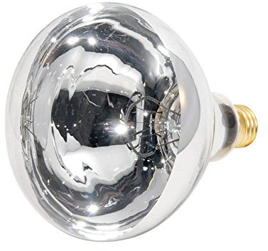 Westinghouse 375W 120V BR40 Clear Heat Lamp Reflector, E26 Base