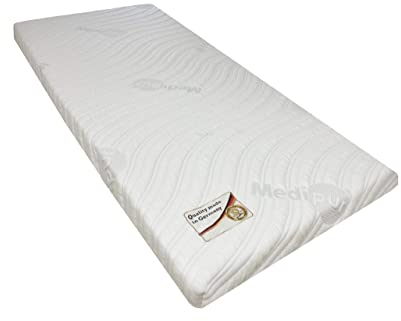 Gelschaum Topper Raumgewicht 65 Kg/m³ - Matratzen Topper - Höhe ca. 10 cm (Kern 8 cm) (160 x 200 cm, Bezug: Luxus Medipur EC)