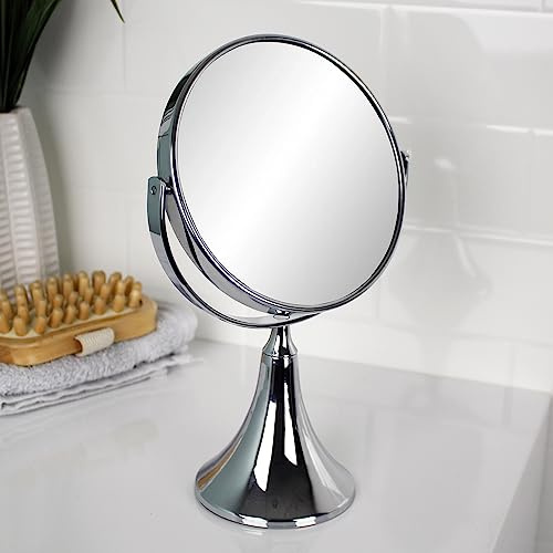 Showerdrape Panos- Chrome Freestanding Reversible Vanity Mirror 3x Magnification