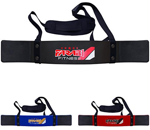 Farabi Fitness Weightlifting Arm Blaster Biceps Isolator Gym Support Straps Wraps (Black)