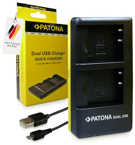 PATONA Chargeur Double pour NP-BN1 Batterie Compatible avec Sony CyberShot DSC-QX100 DSC T99 TF1 TX5 TX100V W710 W730 WX80 WX200