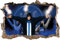 Ultras Karlsruhe mit Pyro, 3D Wandsticker Format: 92x62cm, Wanddekoration