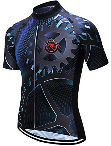 Bike Jersey Men Cycling Jersey Short Sleeve Bicycle Clothing Mountain Road top MTB Jersey Racing Shirts Breathable Summer Sportswear Black XL