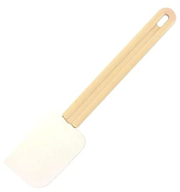 Fackelmann Spatule Maryse à pâtisserie en silicone blanc 32 cm | Mélange sans effort, Silicone souple, 32 cm pour bols profonds, Raclage précis, Passe au lave-vaisselle