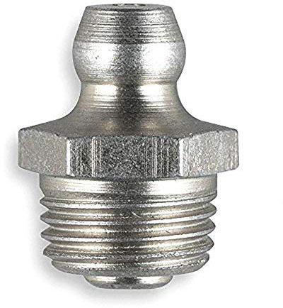 LDEXIN 25 Stück 8 mm x 1 mm M8 Außengewinde Gerade Hydraulik-Fett Fitting Sortiment Kit Zerk Nippel Düse Fittings für Bagger