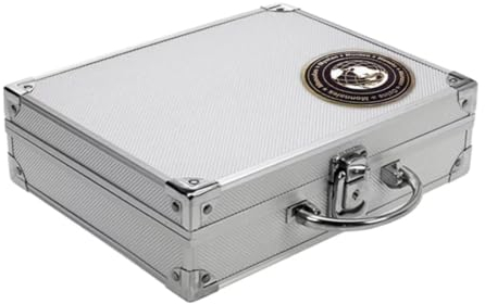 SAFE 176 ALU Münzkoffer für über 200 Münzen | Sammelkoffer aus Aluminium | Ideal für Euro-Münzen Gedenkmünzen UVM. | 210 x 78 x 256 mm