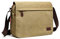 KONO Messenger Bag Canvas Laptop Umhängetasche für 13 Zoll Wasserdichte Schultasche, Geschenke für Männer Frauen(Khaki)