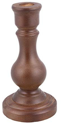 IMIKEYA Kerzenständer aus Holz antiker massiver Kerzenhalter Handwerk Vintage brauner Kerzenständer für Esstisch Kirchenornamente groß