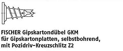 Fischer - Tassello per cartongesso ART 88598, in metallo Zincato VE=S 100 pezzi