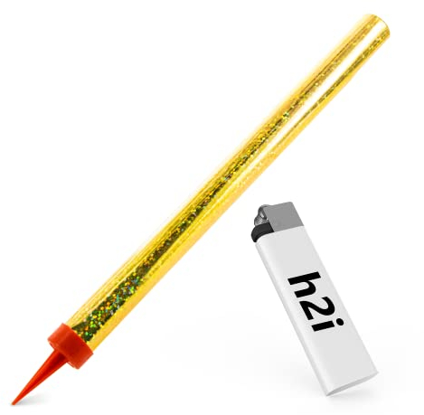 120 Stück je 18 cm h2i L Pack Eissterne Eisfontäne Sprühkerze für Verlobung-Hochzeit-Geburtstag Jugend-Party-Tisch-Feuerwerk Deko für Kuchen Torten Flaschen + unser h2i & eissterne Feuerzeug