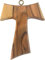 Holy Land Market Tau Kreuz aus Olivenholz mit Haken zum Aufhängen, groß, dick, handgeschnitzt, mit Zertifikat