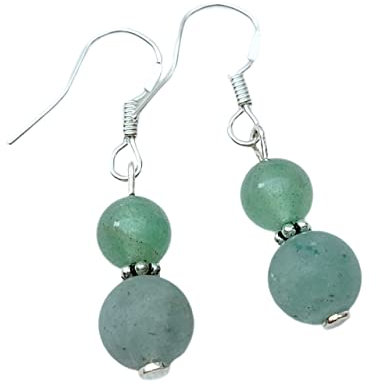 Aventurin-Silber Ohrringe *MARIAGREEN-Kollektion*925 Silber*MUT und OPTIMISMUS*