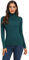 Avacoo Pull à col roulé Basique à Manches Longues pour Femme, Turquoise, 38/M
