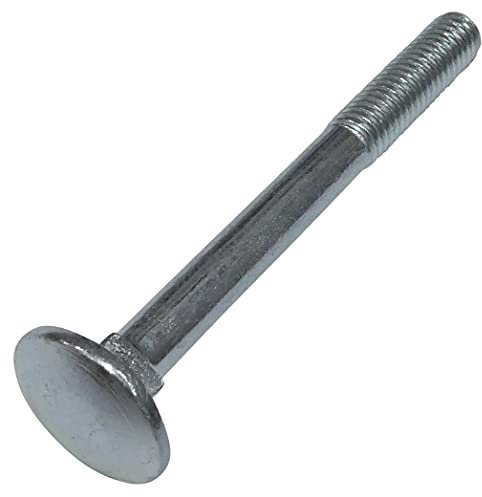 AERZETIX - Set di 100 bulloni carrello/aratro a testa tonda con collare quadrato - bulloni a testa tonda - M6x60mm - acciaio zincato - DIN 603 - C48988