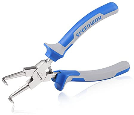 SPEEDWOX Sprengringzange, 22,9 cm, interne Sicherungsringzange, strapazierfähig, Präzisions-Kreis-Halterungsringzange, gebogene Backe für Ringentferner, Halten und Entfernen von Schläuchen