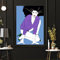 Hnyjyfa Patrick Nagel Frau Malerei Mode Cool Girl Pop Art Poster Vintage Illustration Wandkunstdrucke Sexy Elegante Frau Poster Modernes Zimmer Schlafzimmer Dekor 0125320