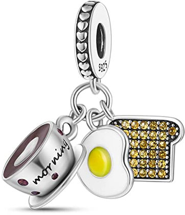 NARMO 925 Sterling Silber Charms für Pandora Armbänder Armband Charms für Frauen Kaffee Dangle Charm für Armbänder