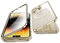 Jonwelsy Case for iPhone 14 Pro, 360 Degree Double-sided Protection Compatible with Magsafe Magnetic Adsorption Metal Bumper Front Tempered Glass Back Frosted PC Cover for 14 Pro 6.1 (Gold)