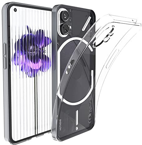 N NEWTOP Custodia Cover Compatibile con NOTHING PHONE (1), Morbido TPU CLEAR Gel Silicone Anti Graffio Trasparente Slim Sottile Flessibile Case Guscio Posteriore Proteggi