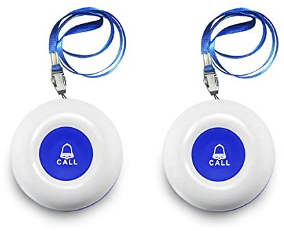 Liotoin Notrufknopf für Senioren Kabellos SOS Alarm Notruf Knopf Wasserdicht 2 Sender(Funktioniert nur in Verbindung mit einem Liotoin Empfänger) …